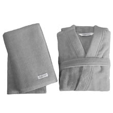 3 Piece Luxe Cotton Bathrobe & Towel Set